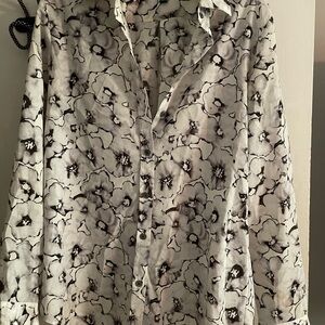 Banana Republic Monochrome Floral Shirt